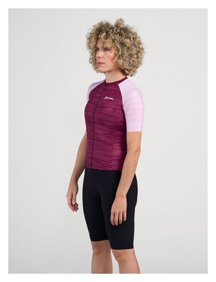 Maillot Manches Courtes Femme Spiuk Top Ten Bordeaux/Rose