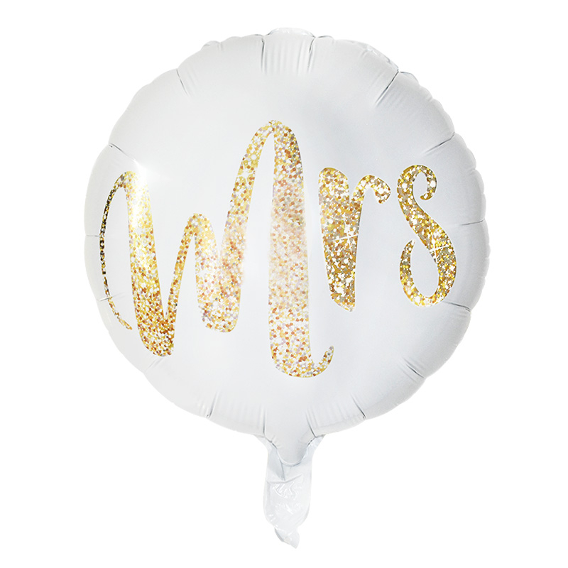 (2er Set) Ø44cm Party Ballons Hochzeits Folien Luftballons - Mr & Mrs