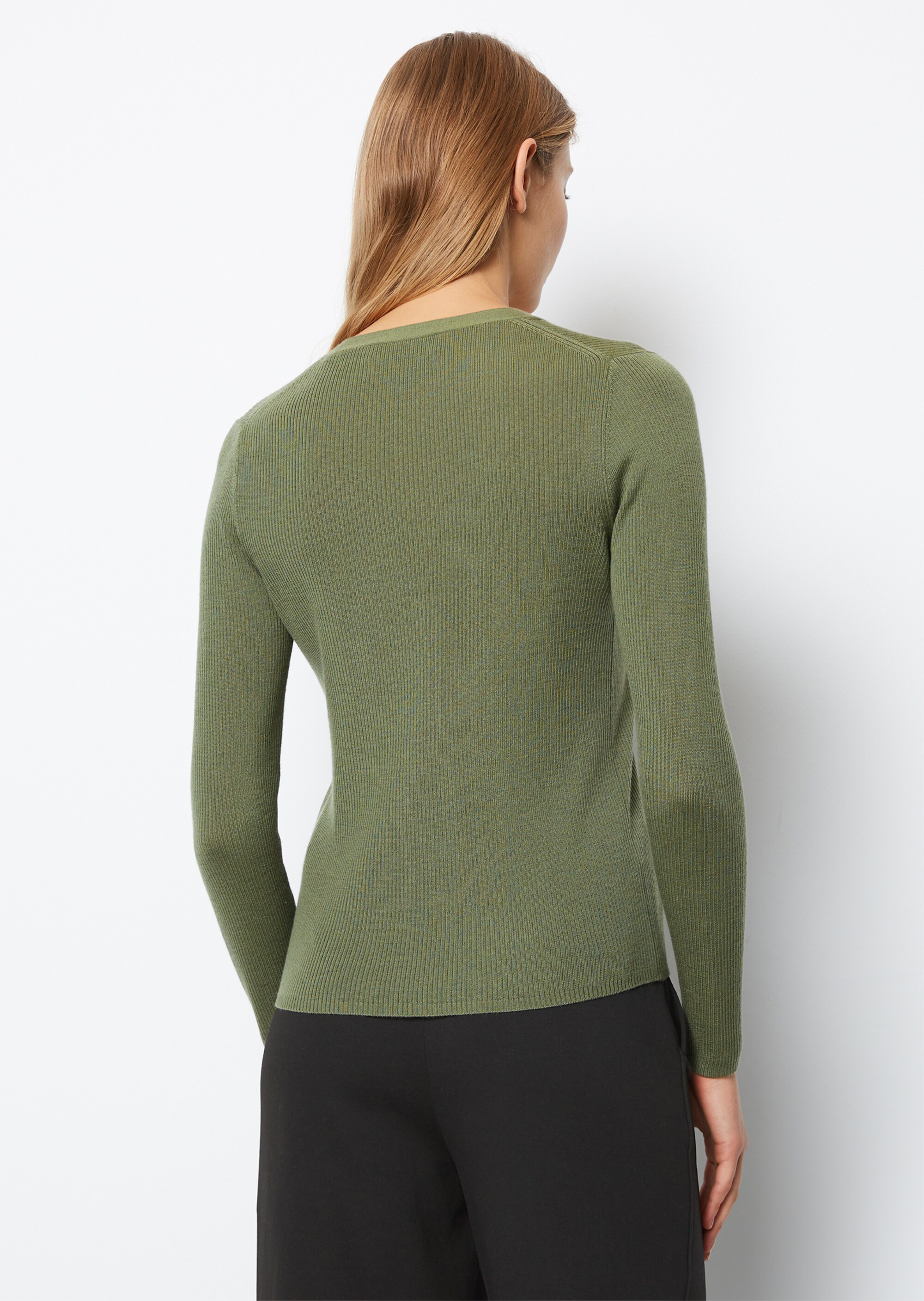 V-Neck-Cardigan slimaus softer Merinowolle