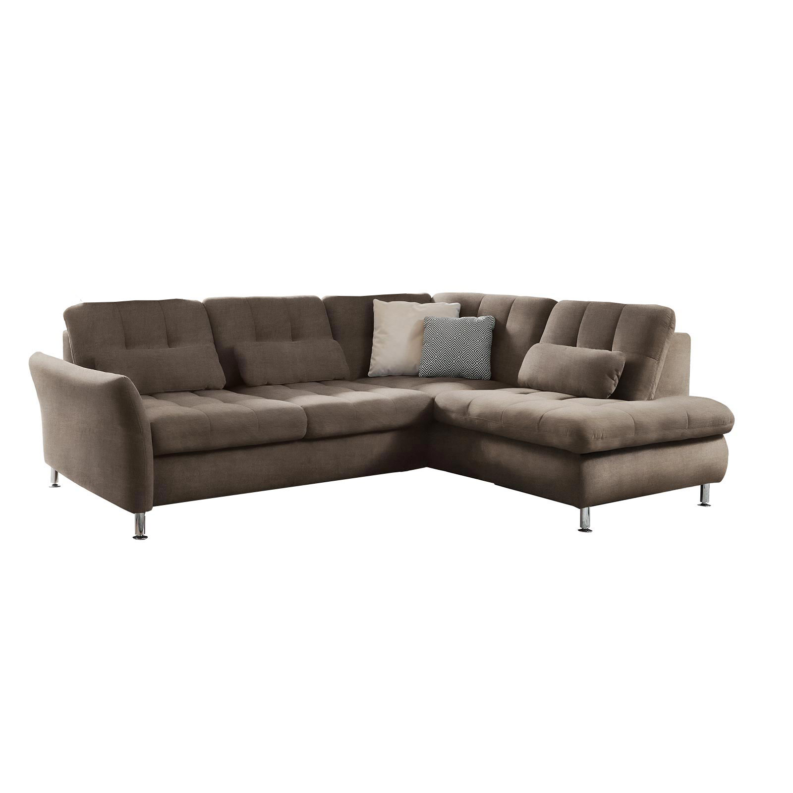 polsterpower Ecksofa - schoko - mit Sitztiefenverstellung - Kombielement rechts