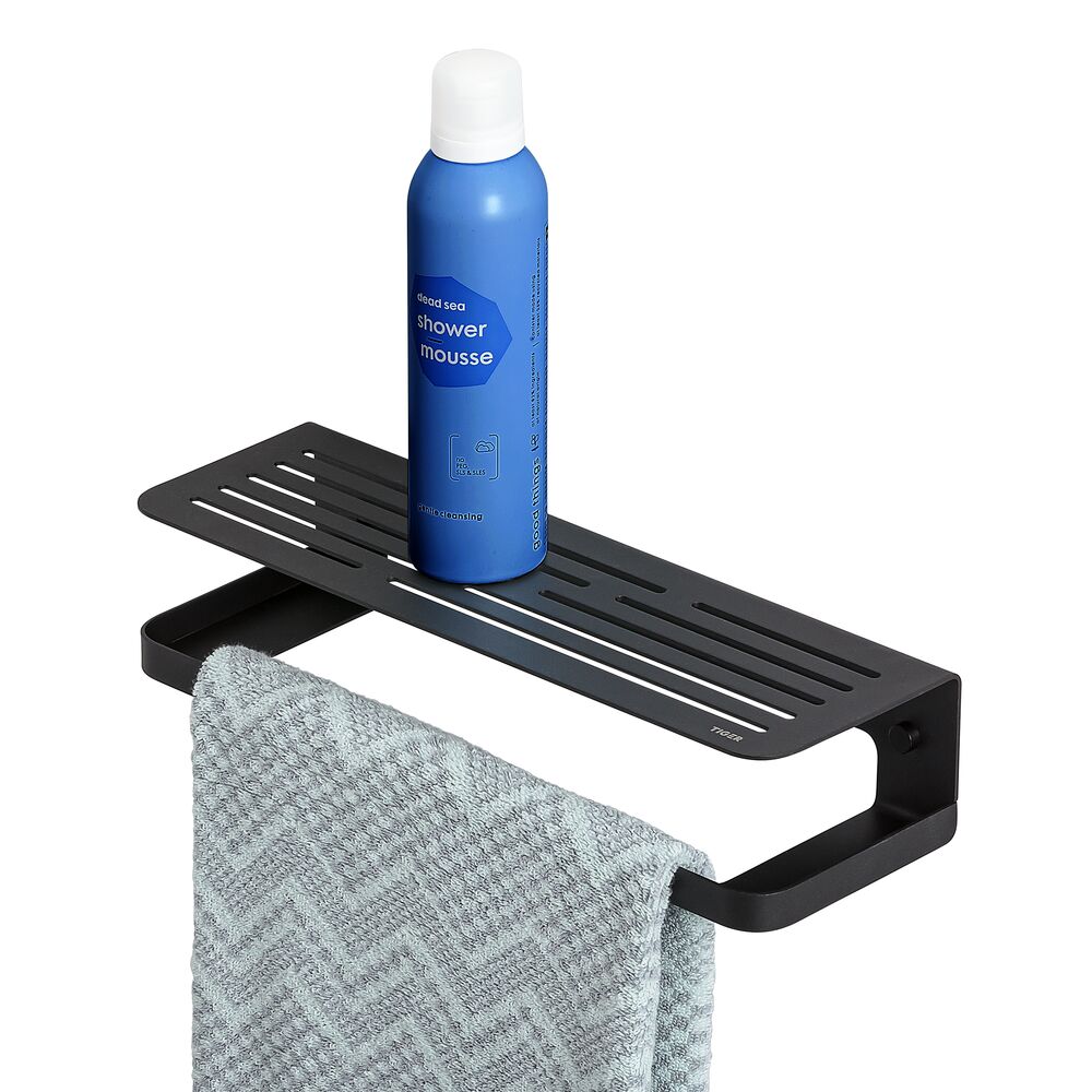 Tiger Caddy douchemand/handdoekrek 35cm zwart
