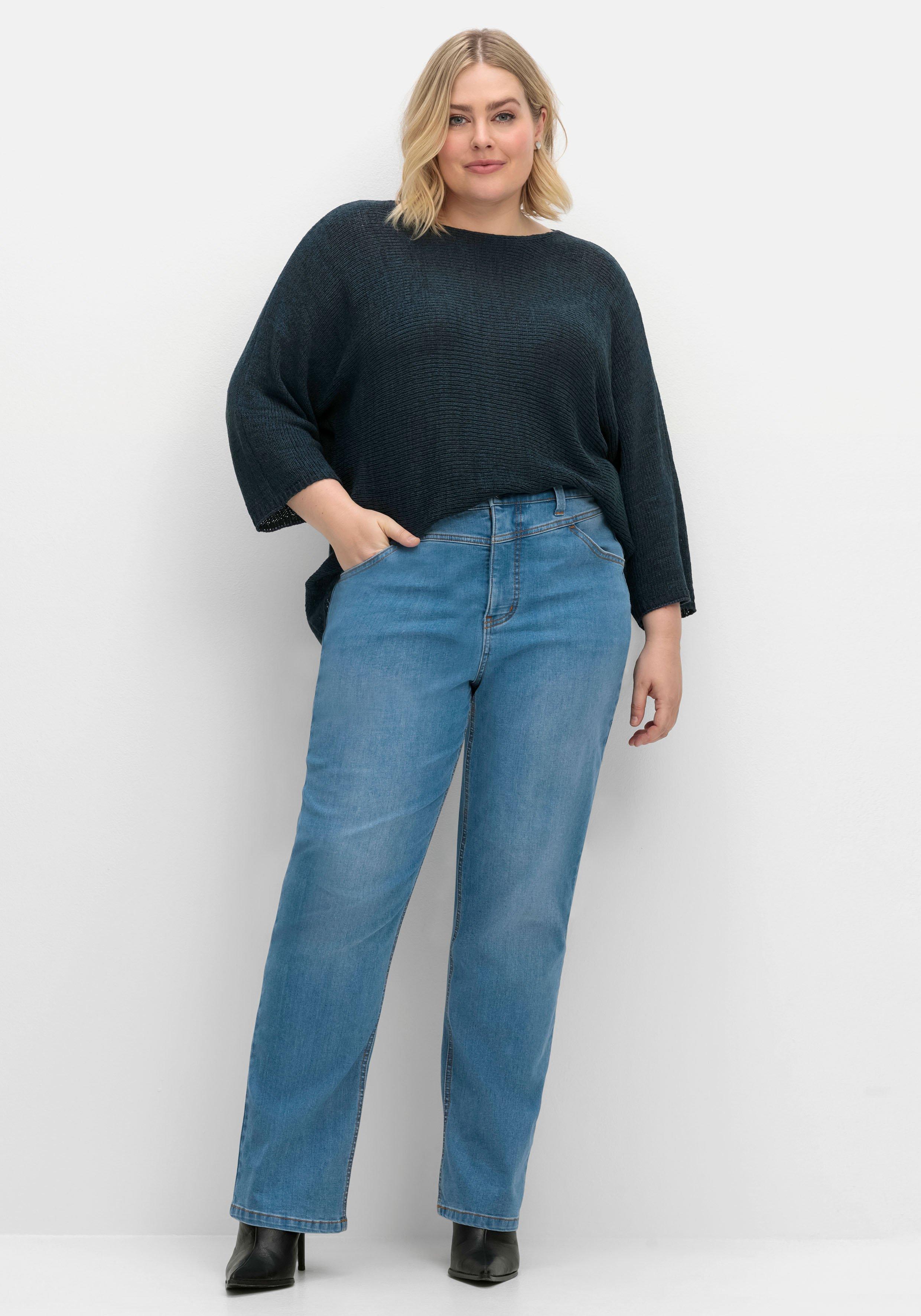 Oversized-Pullover mit 3/4-Arm, aus Bändchengarn