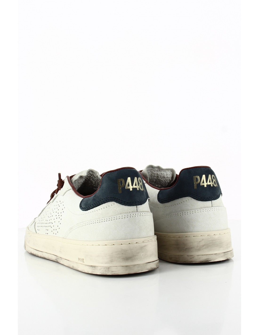 p448 Baskets de ville Homme Bali Blanc Cuir
