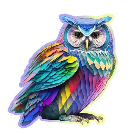 Wooden City Puzzle aus Holz - Trendy Owl, 150 Teile