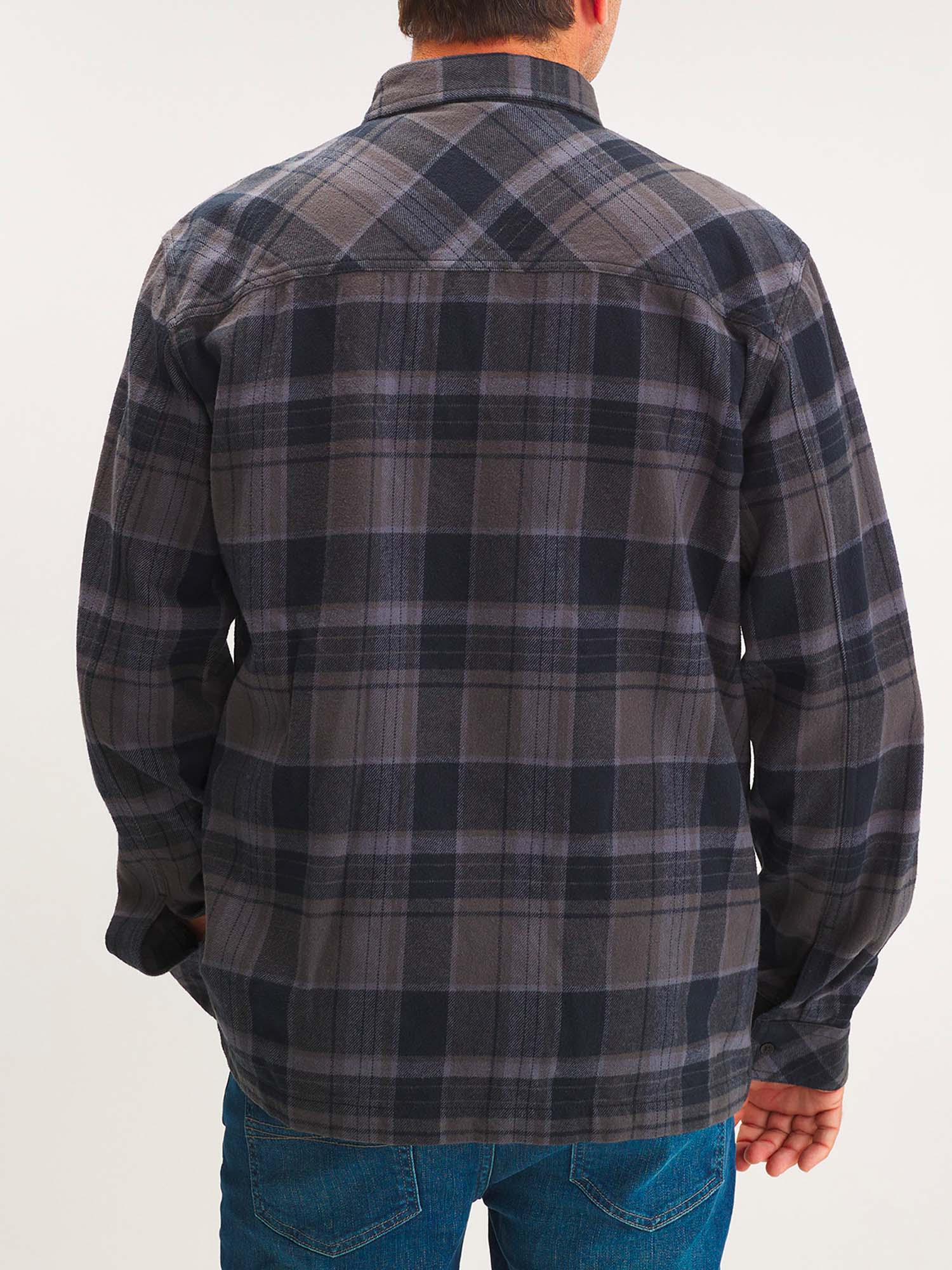 Surchemise Homme en Flanelle Carreaux Noir