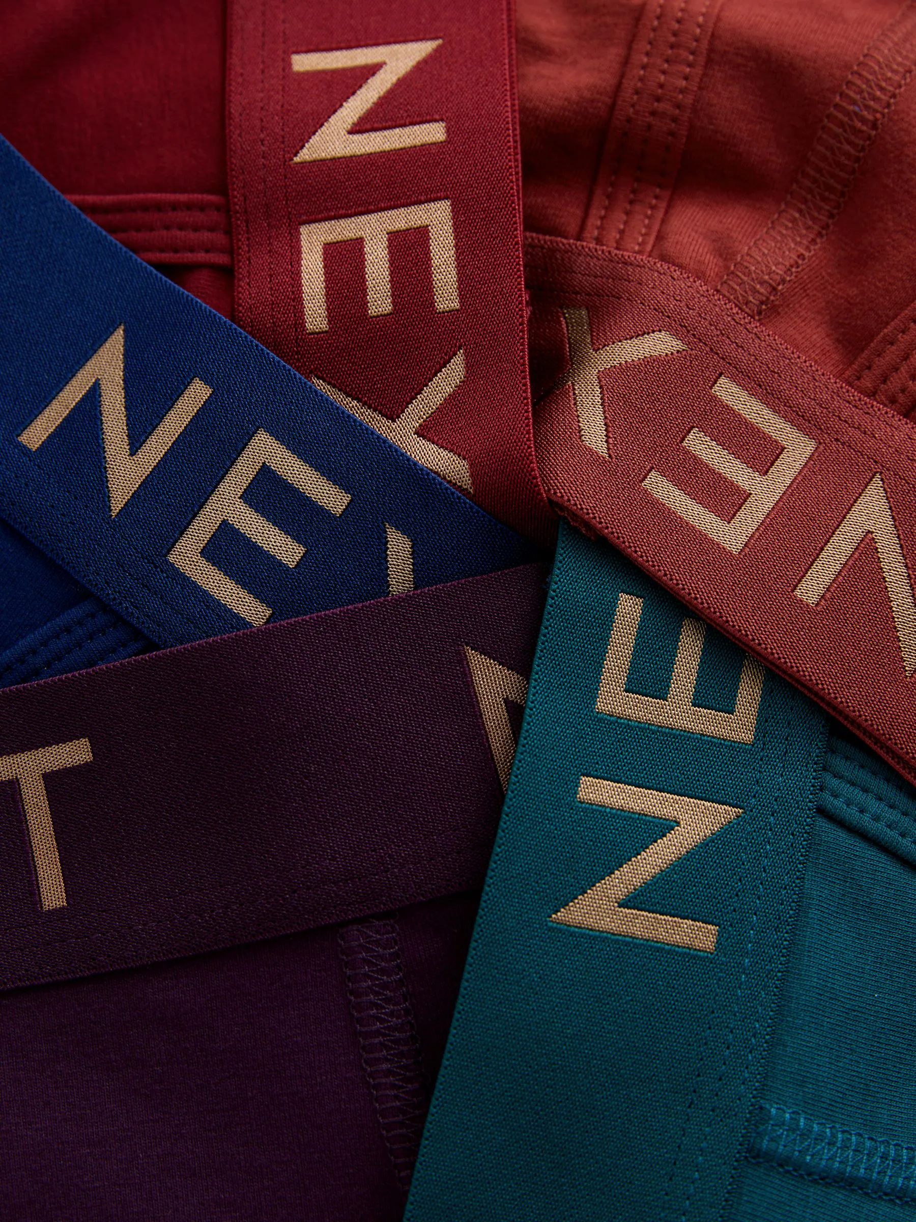 Rood/Blauw/Paars Rijk - Verpakking van 5 - Boxershorts met A-voorkant