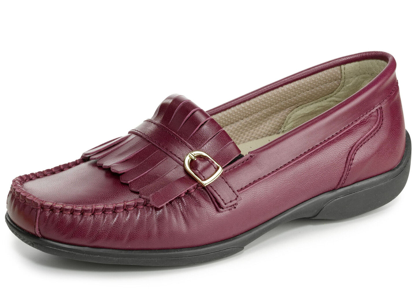 ELENA EDEN, klassische Damen-Slipper, Weite H, mit herausnehmbarem Lederfussbett