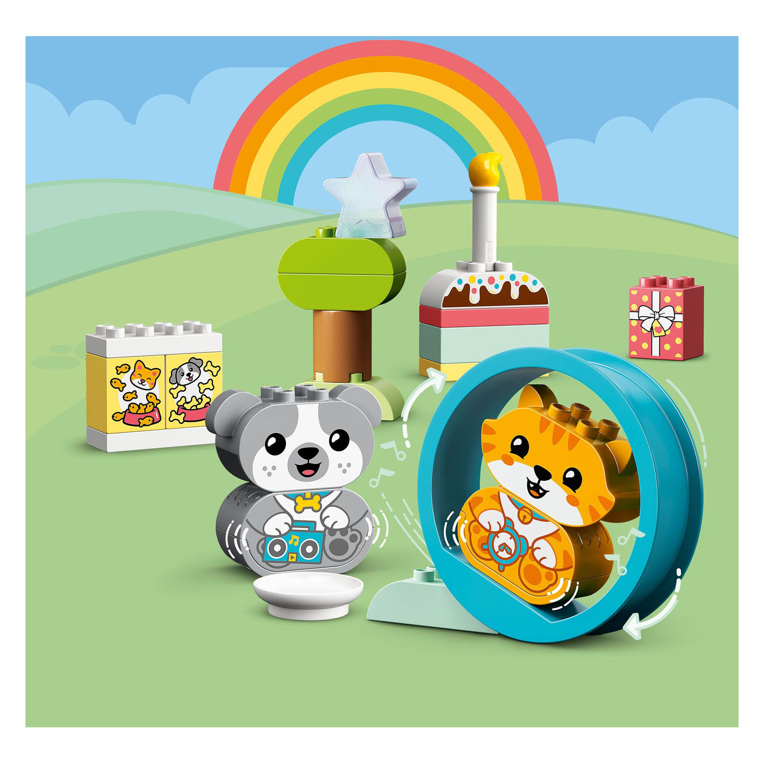 LEGO DUPLO 10977 Mijn Eerste Puppy & Kitten met Geluiden