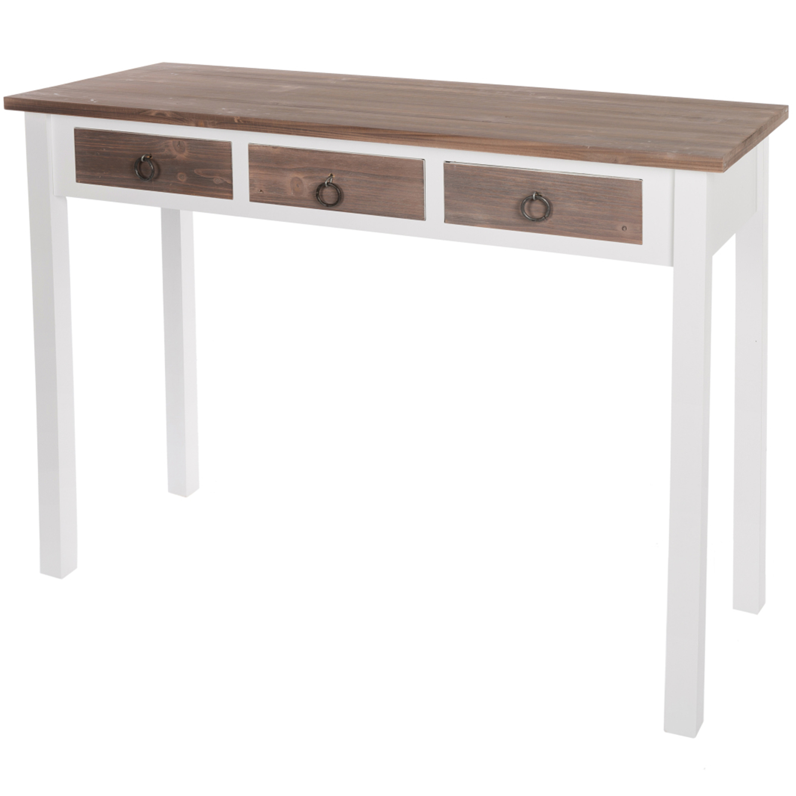 Konsole STRAIGHT - weiß-braun -105 cm