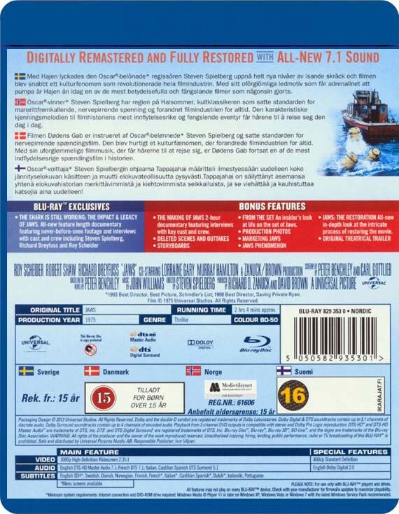Jaws / Dødens Gab - Blu-Ray