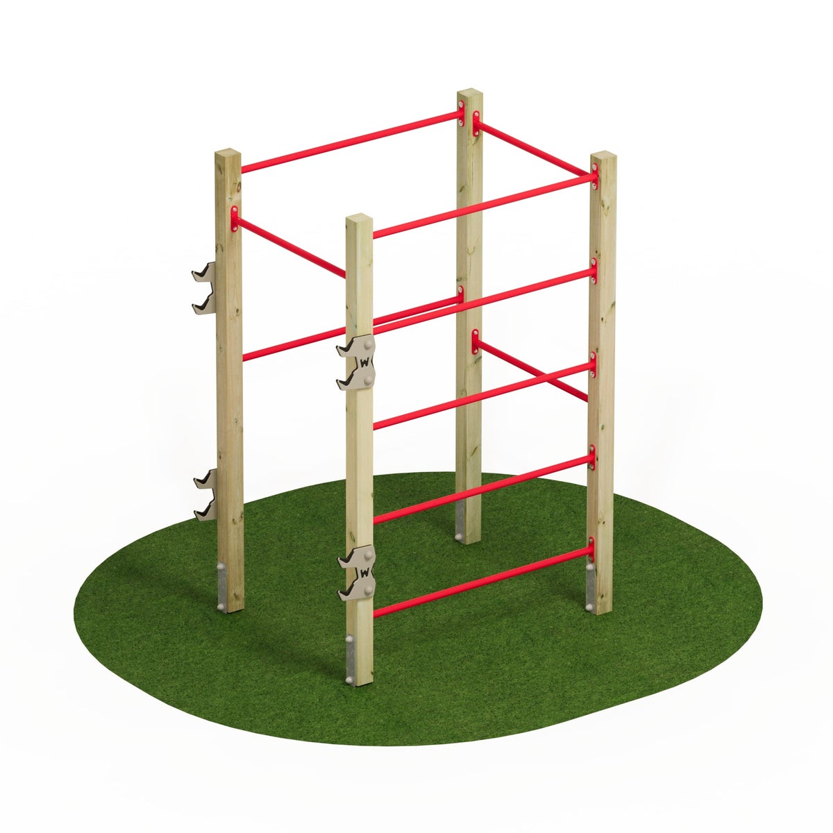 WICKEY FIT Base 410 – outdoor fitnesstoestel – rood