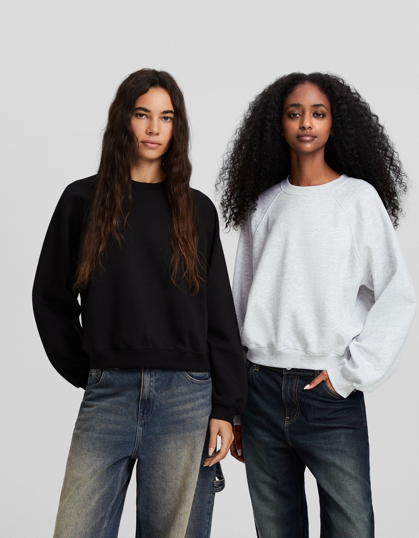 Pacote com 2 moletons raglan