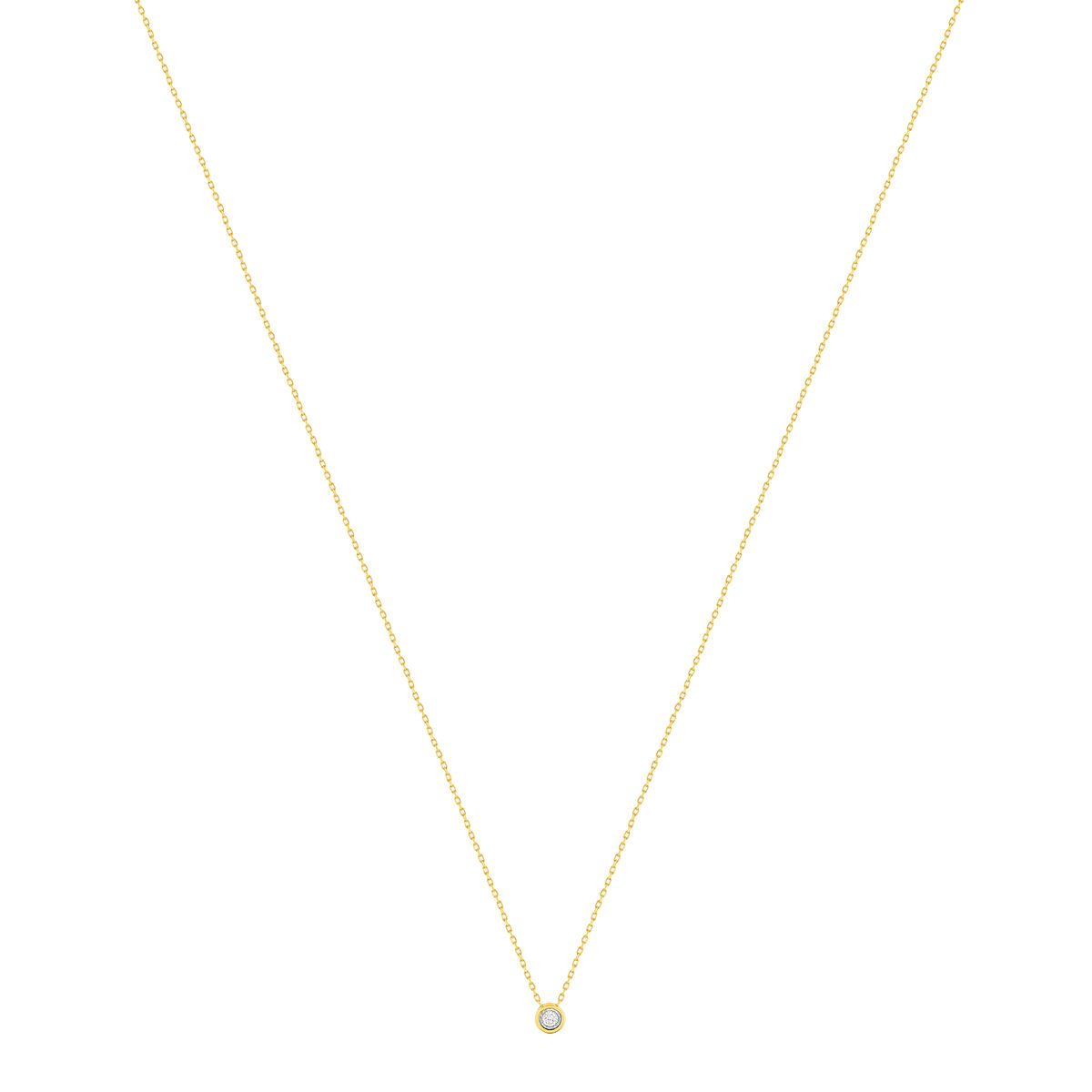 Collier or 375 2 tons diamants, 45 cm