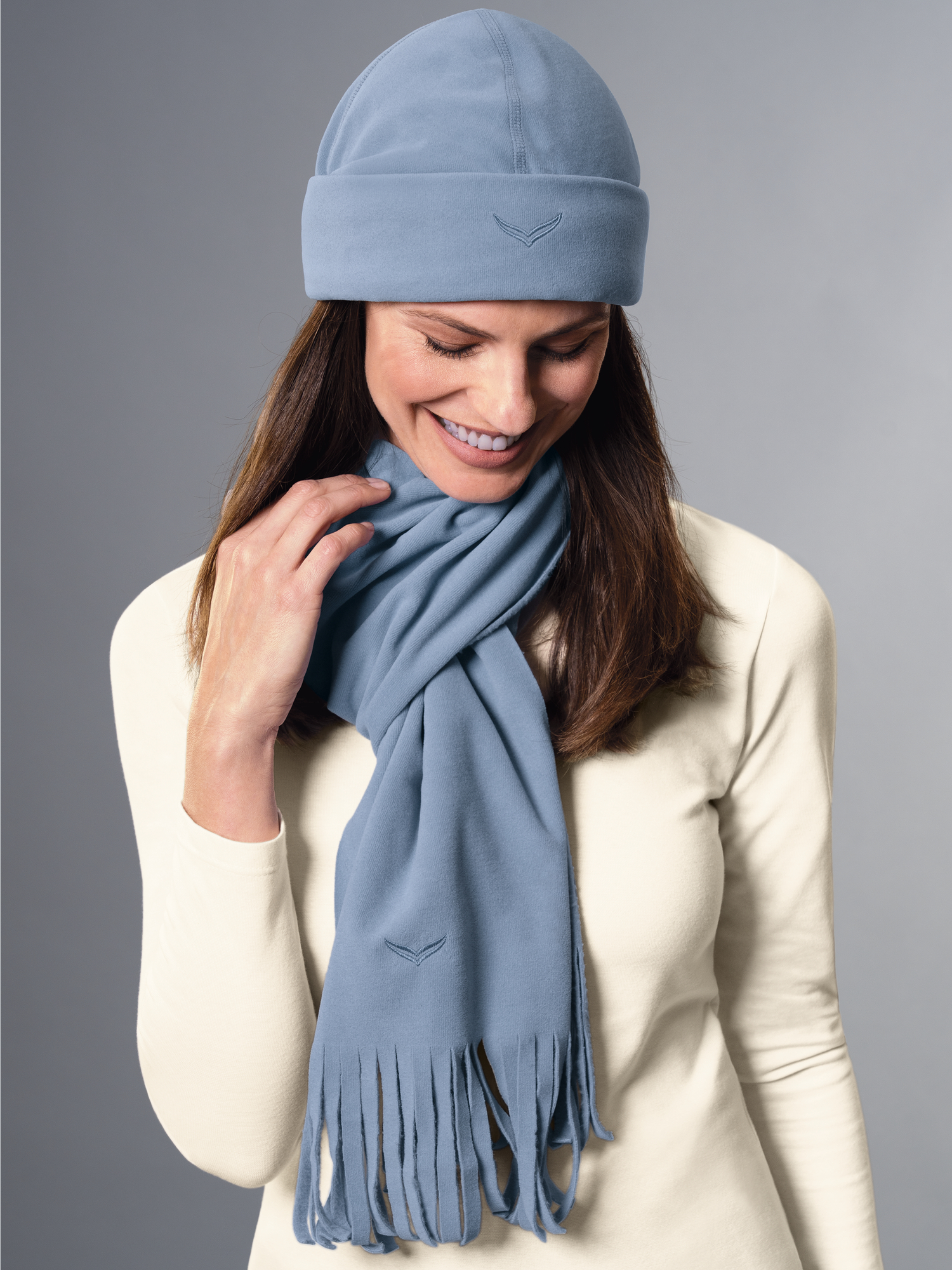 Fleeceschal Pearl-blue