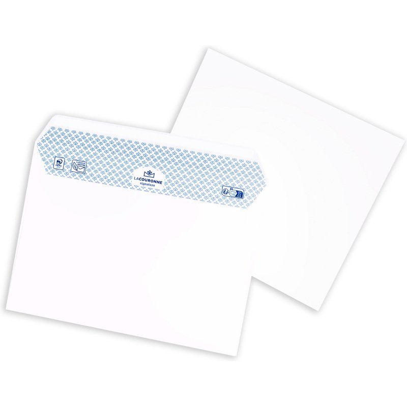 Enveloppe La Couronne 90 g/m² avec bande protectrice blanche - Boîte de 200