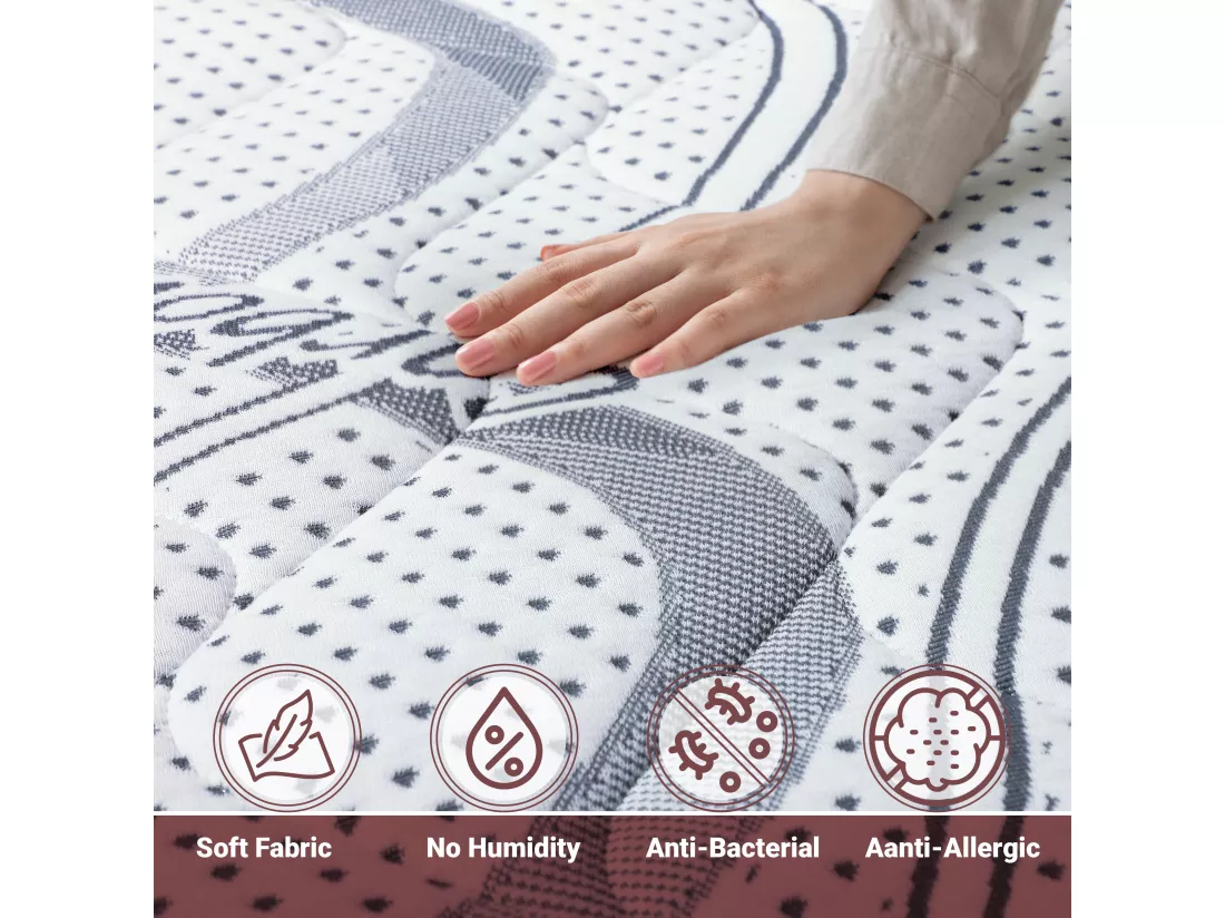 Matelas Double 160x200 à mémoire de forme | Memory Foam | Hauteur 27 cm | Made in Italy