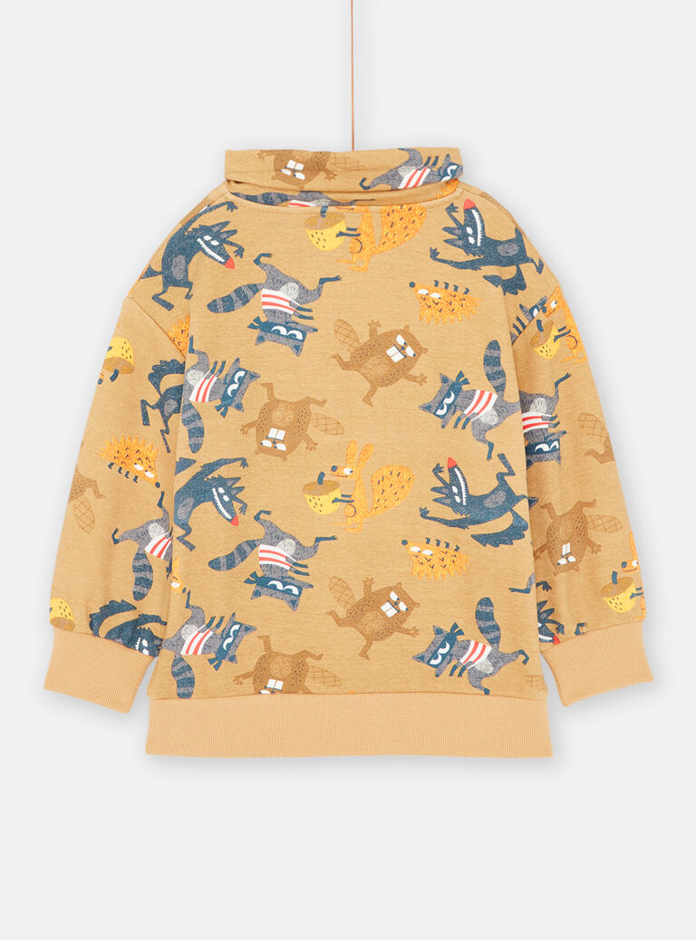 Sweat couleur café pour enfant garçon