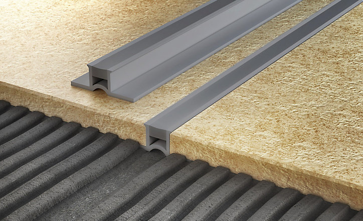 Profilé de dilatation intérieur Diall droit PVC gris lisse 23mmx250cm