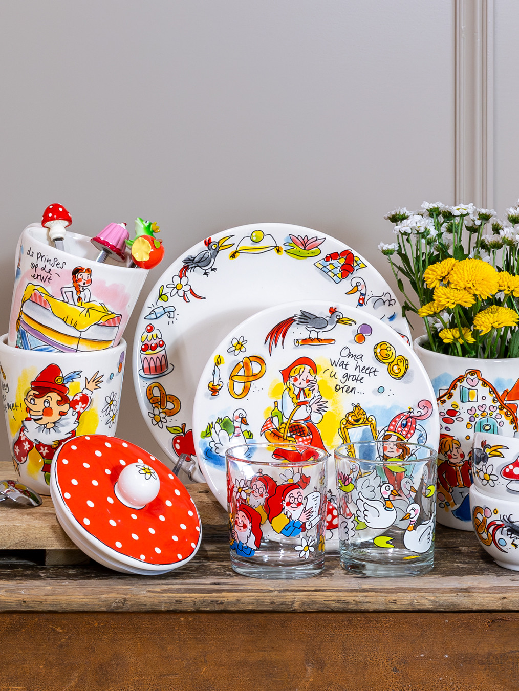 Theelepel set van 4 Efteling Sprookjesbos