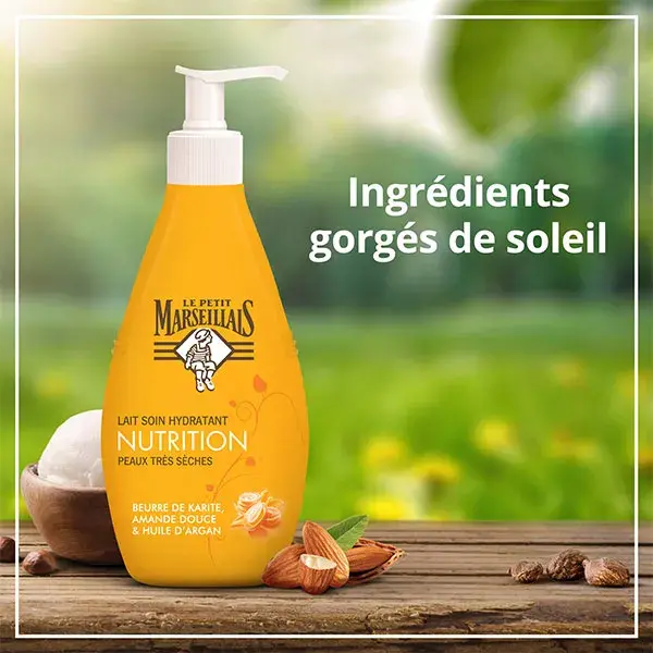 Loção Corporal Hidratante Le Petit Marseillais com Karité, Amêndoas Doces e Argan 400ml