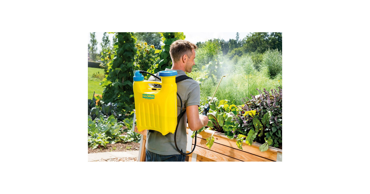 GloriaRugspuit Hobby 1200 drukspuit  (Geel/blauw)