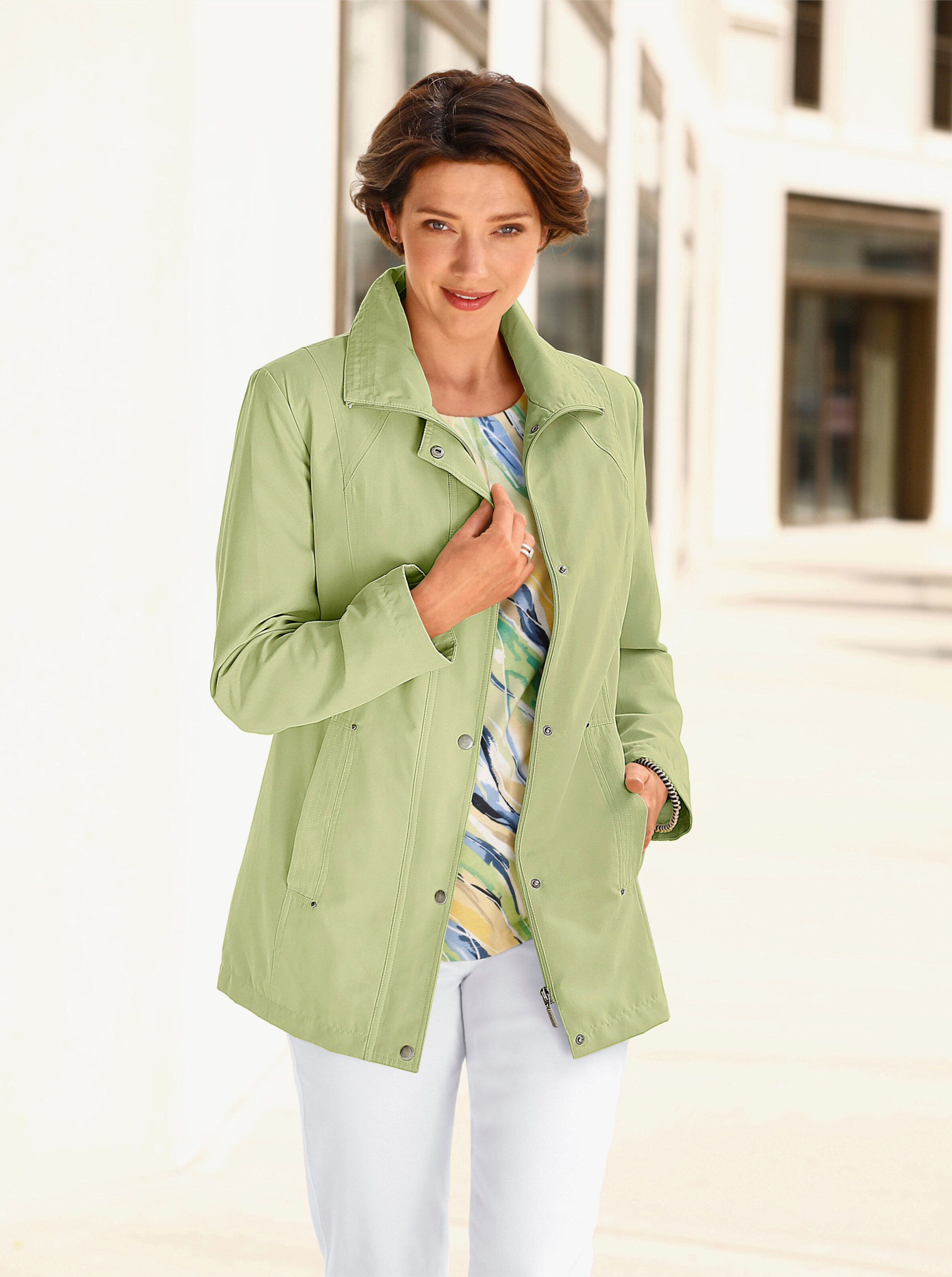 Microfaserjacke in Veloursleder-Optik