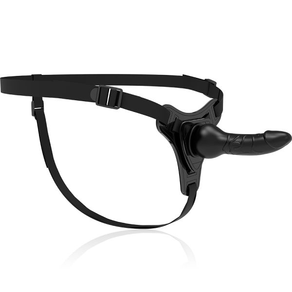 Fetish Collection Submissive Silicone Strap-on Black 16CM Realistic