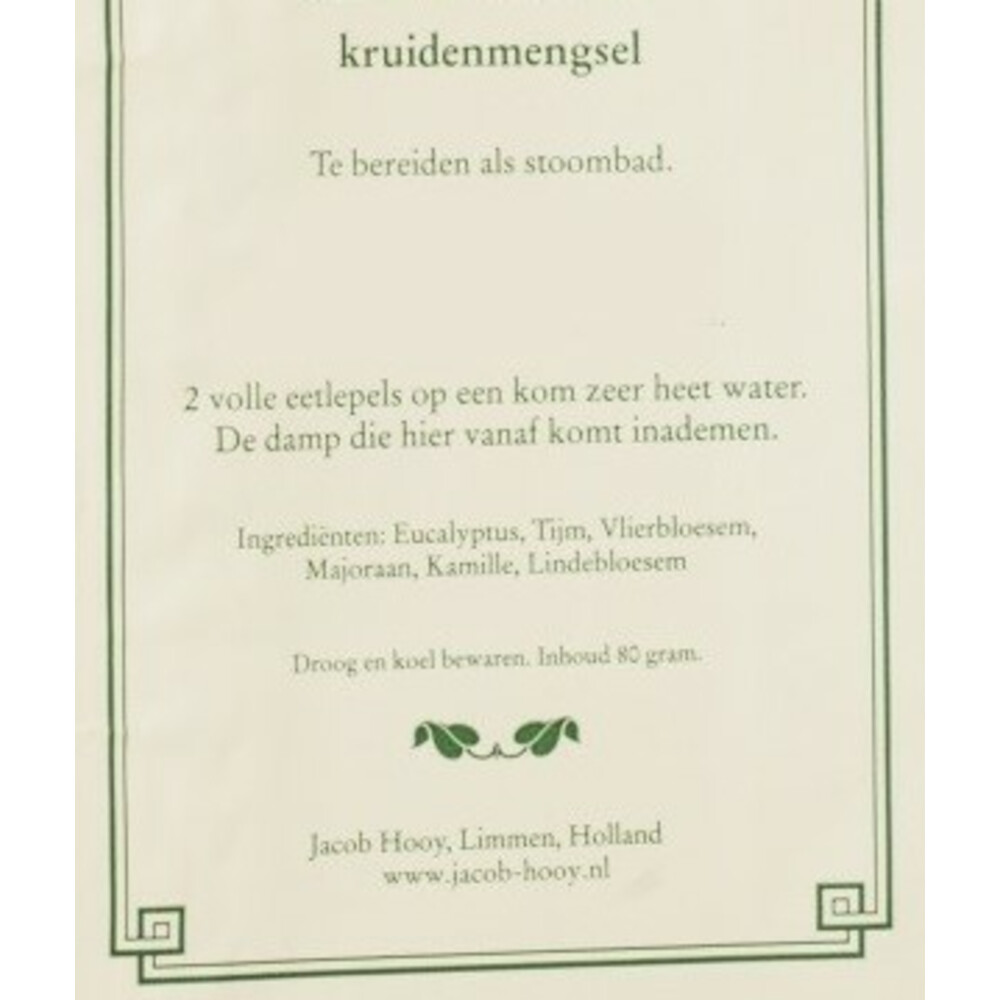 Jacob Hooy Stoombad Kruidenmengsel 80 gr