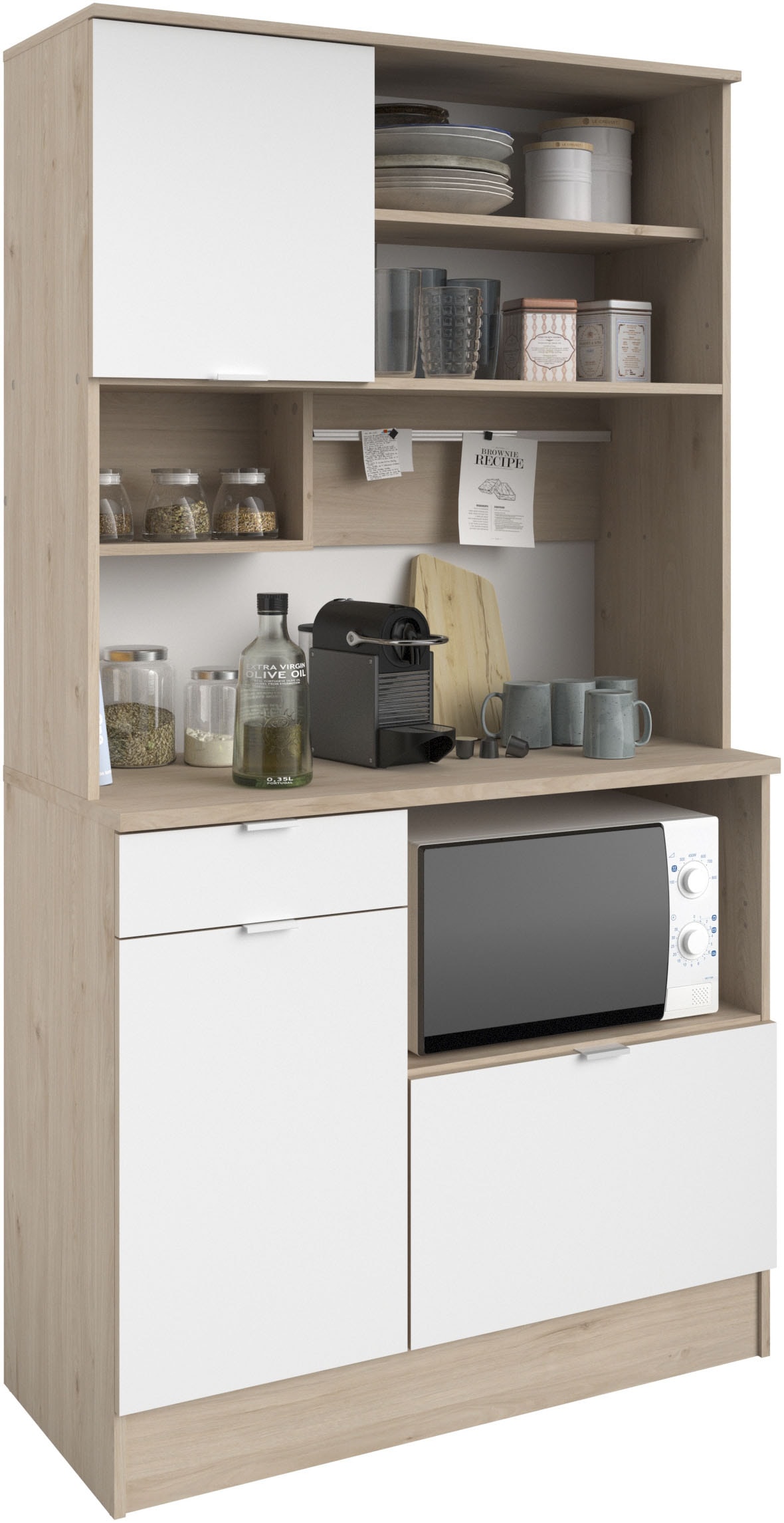 Parisot Buffet »Socool, viel Stauraum, Made in Europe, mit praktischer Magenetleiste« B/H/T ca. 100x180x45, 1 Stk. tlg. ideal für kleine Räume, ohne Elektrogeräte