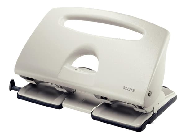 Hulapparat Leitz 5132 grå 4-huls m/skinne t/40ark