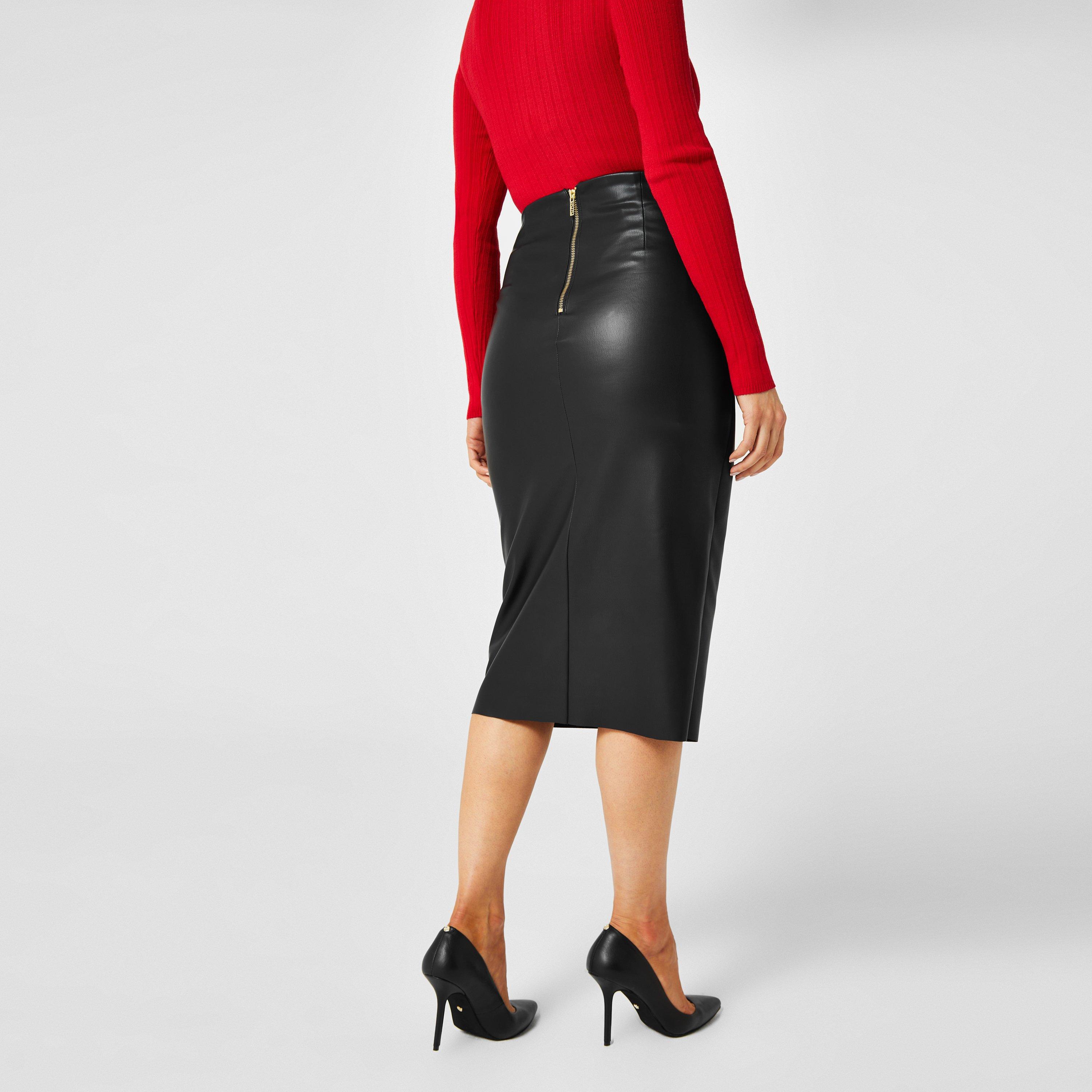 Biba PU Midi Skirt