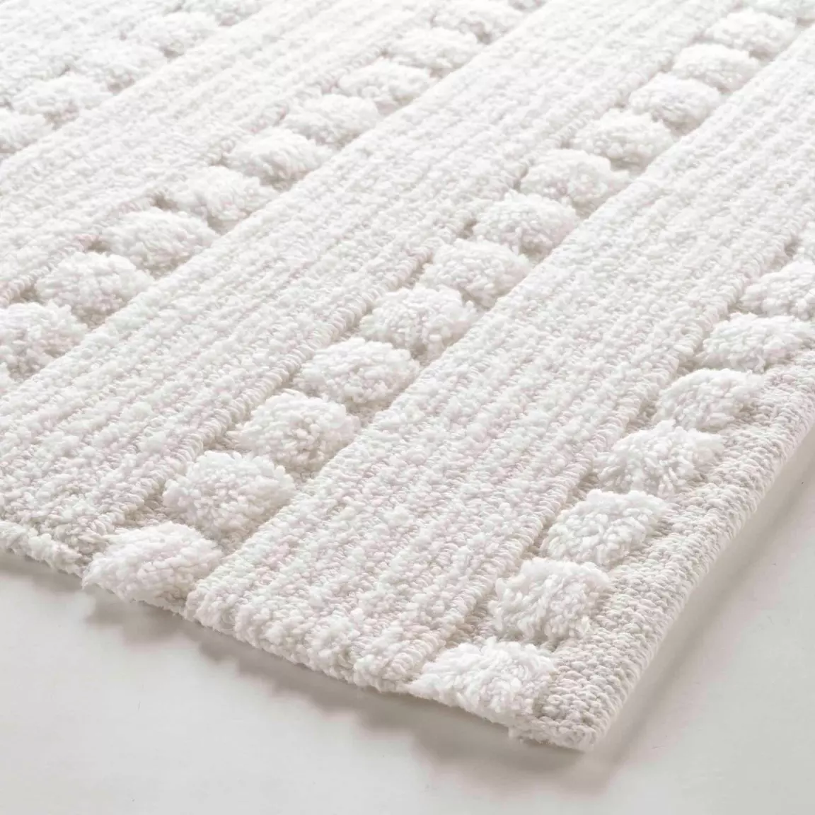 Tapis de bain coton (50 x 80 cm) Cleonis Blanc