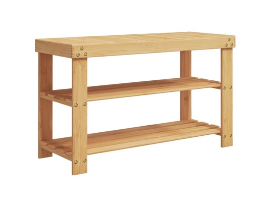 VIDAXL - étagère à chaussures 3 niveaux 70x27,5x45 cm bambou