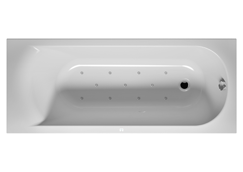 Riho Miami bubbelbad 170x70cm rechts wit glans met 11 aerojets