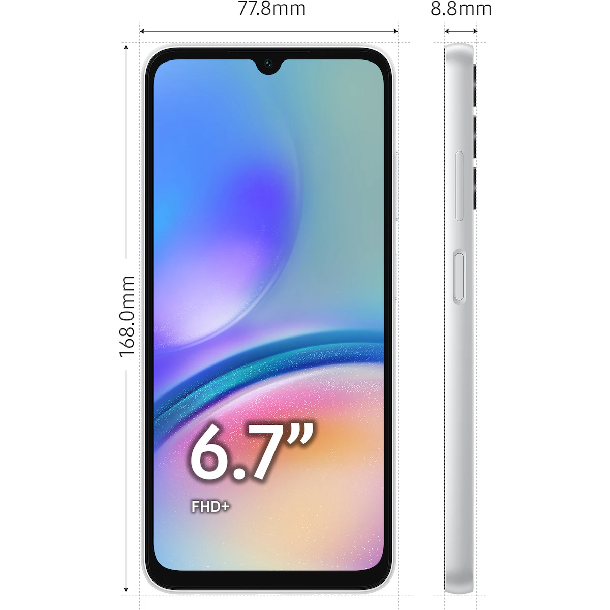 Samsung Galaxy A05s smarttelefon 4/128GB (sølv)