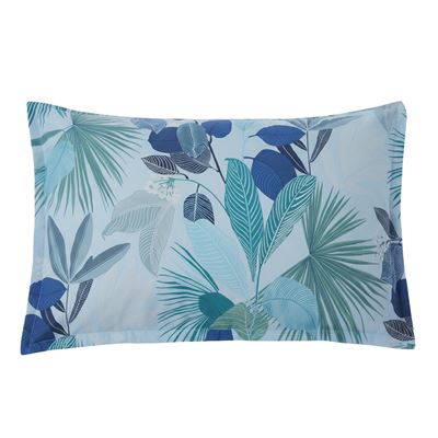Linge de lit percale feuillage exotique