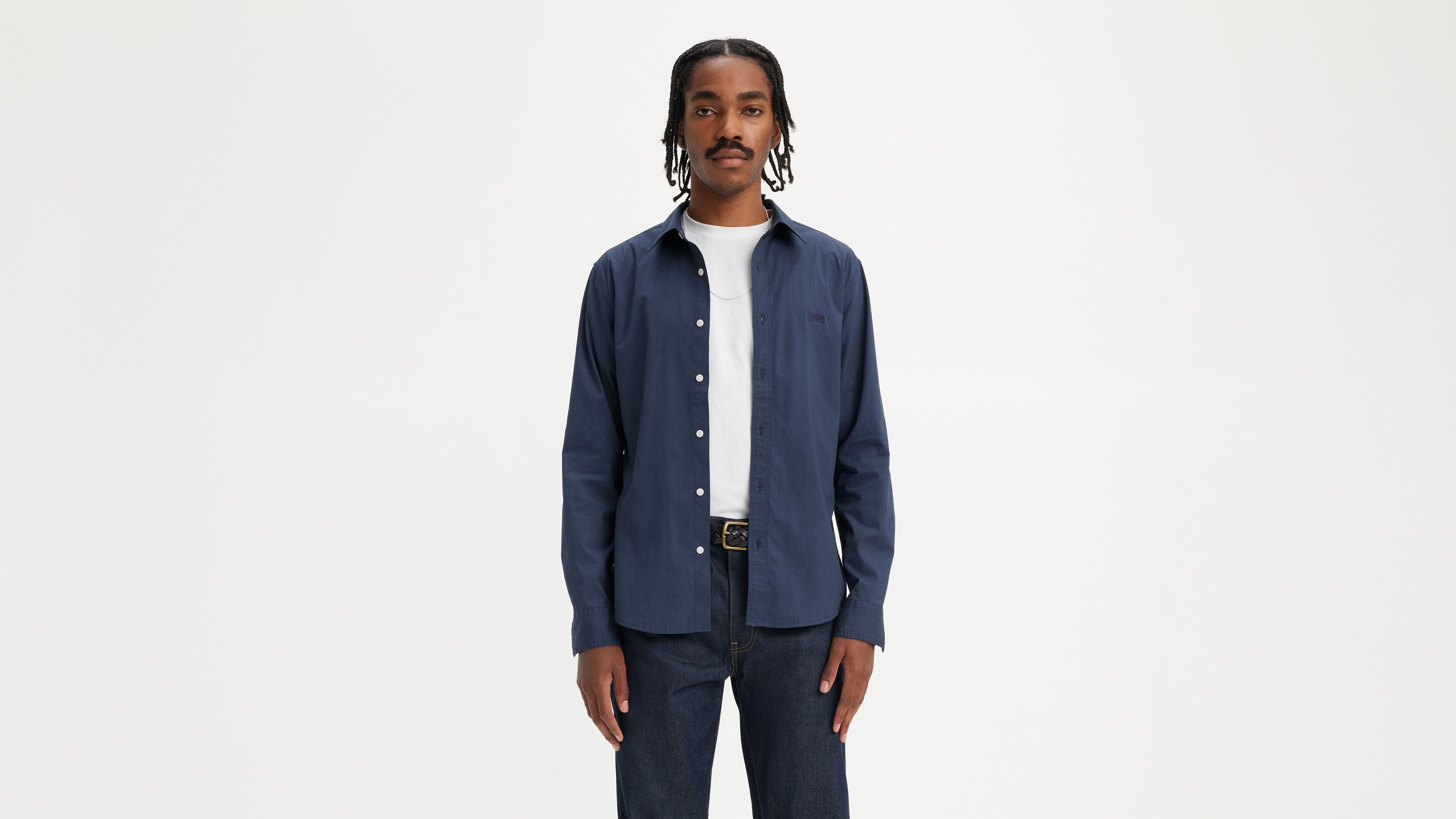 Chemise Battery slim Housemark - Naval Academy - Bleu