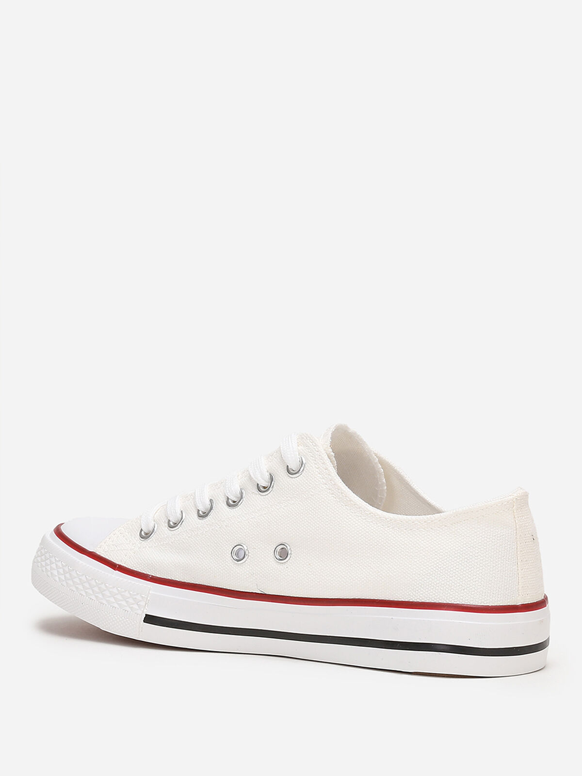 Tennis basses en toile- Blanc