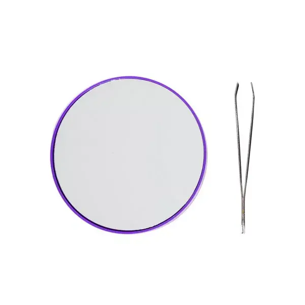 Miroir Grossissant x15 + Pince à Épiler