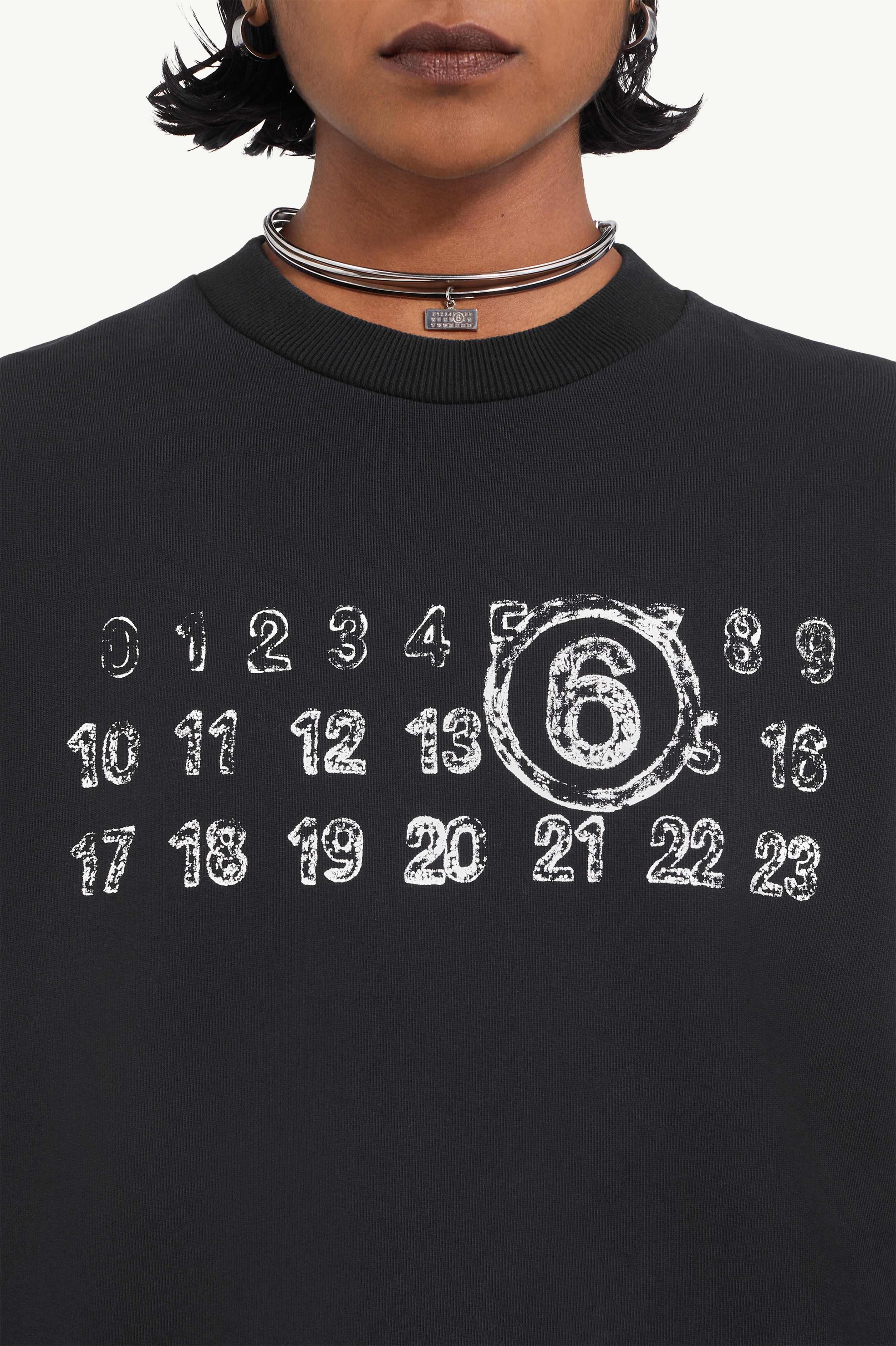 Sweat-shirt imprimé jersey brossé | femme