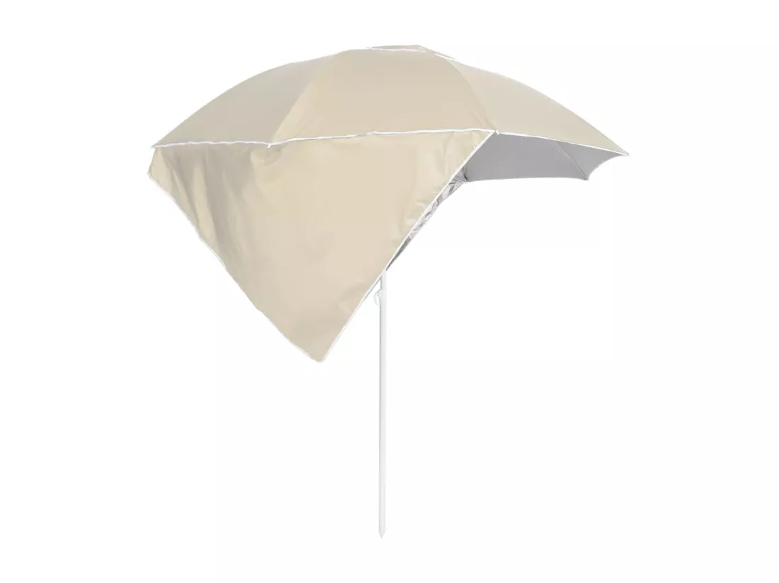 Parasol de plage avec parois latérales Sableux 215 cm