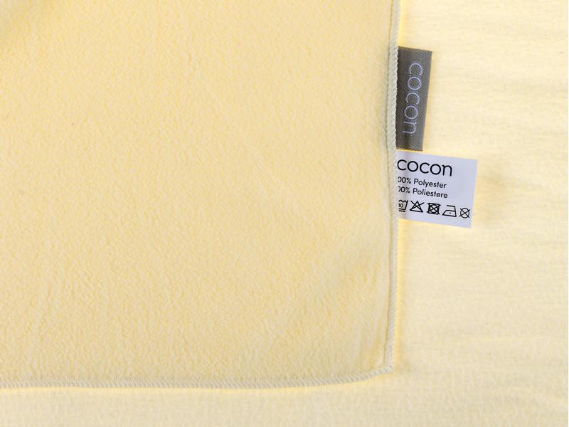 COCON Decke Fleece Polar 150 x 210 cm, Elfenbein Flauschige Fleecedecke