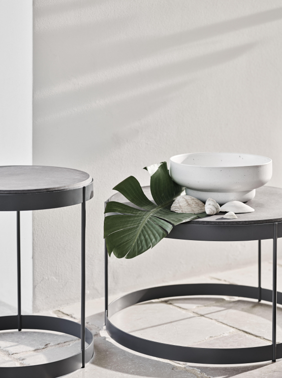 Bolia Drum salontafel buiten Ø60 grijs beton