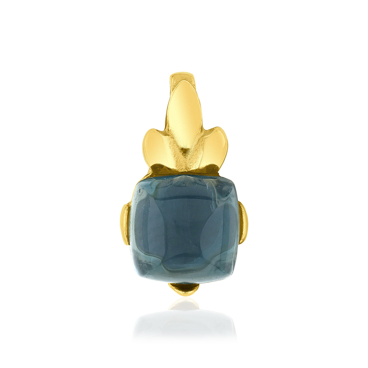 Pendentif or 375 jaune topaze