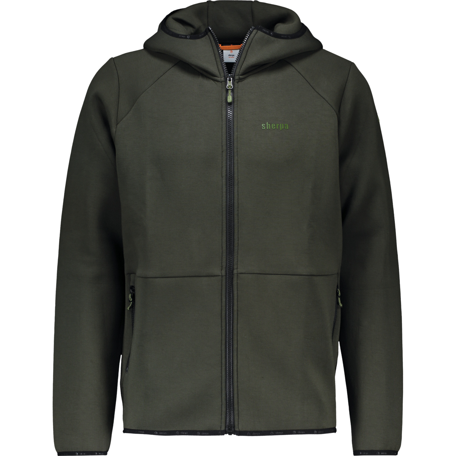 Sherpa Herren-Powerstretch-Hoodie Jhule XL, dunkelbraun