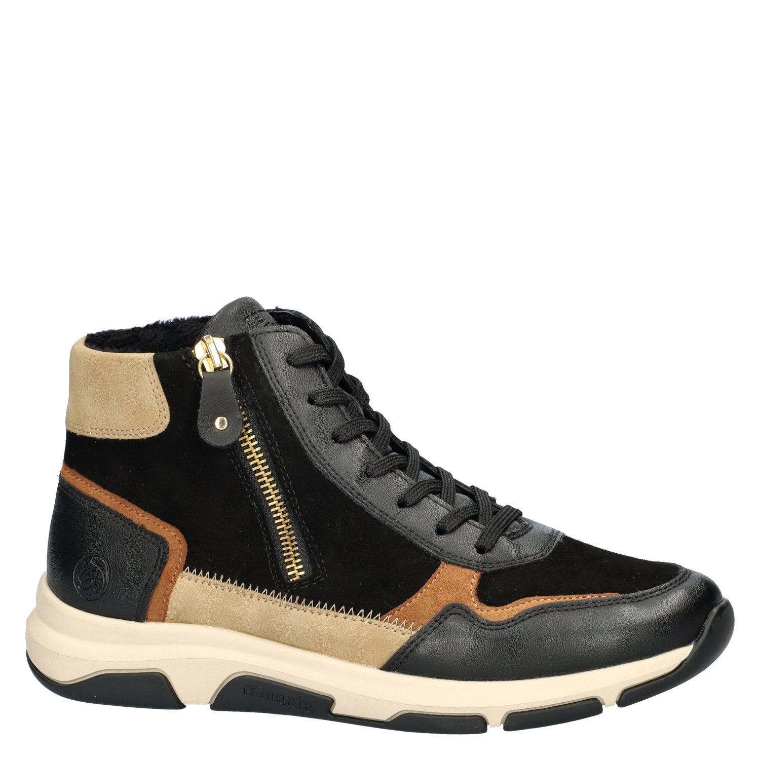 Remonte dames hoge sneaker Remonte Zwart