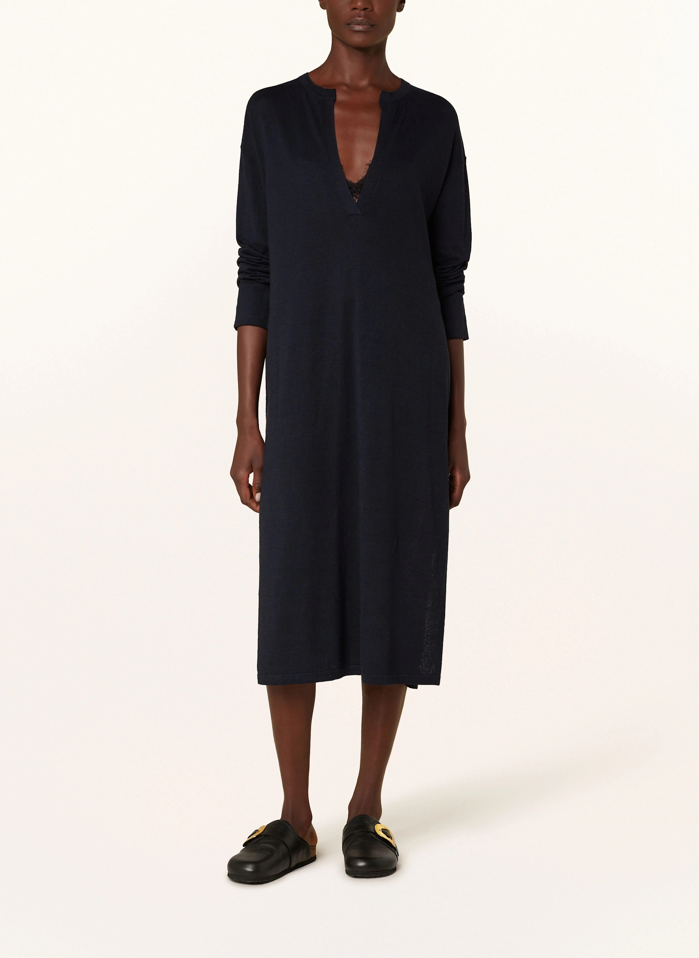 SMINFINITY Strickkleid mit Leinen
