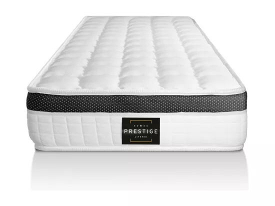 Ensemble Supérieur 90x200 Mémoire de forme 3 zones sommier noir