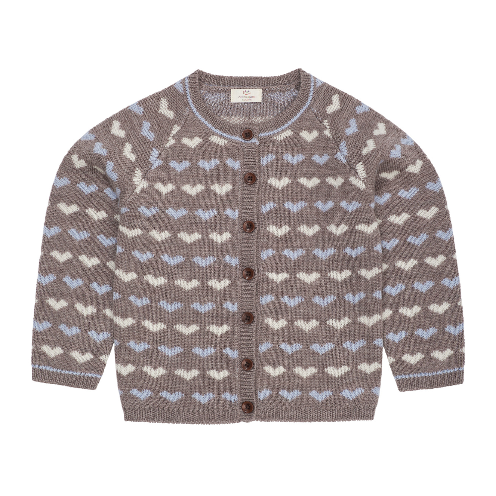 Copenhagen Colors Cardigan Heart Merinould