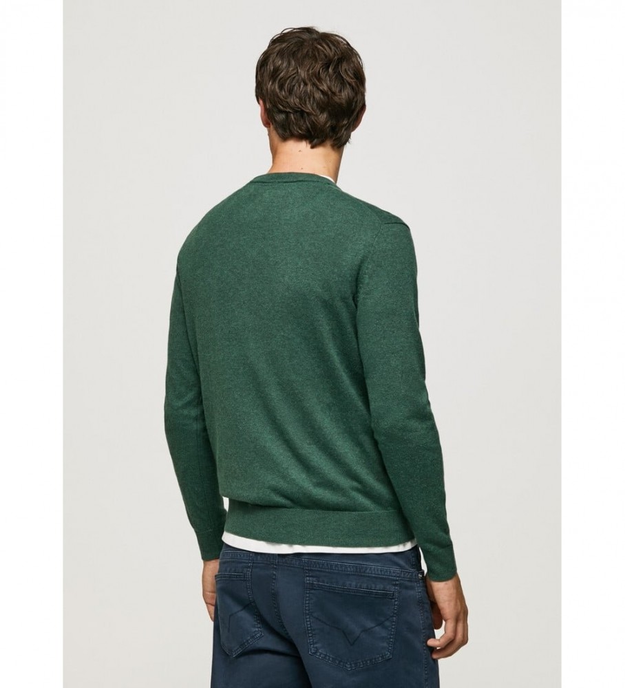 Suéter Pepe Jeans Andre com gola redonda verde